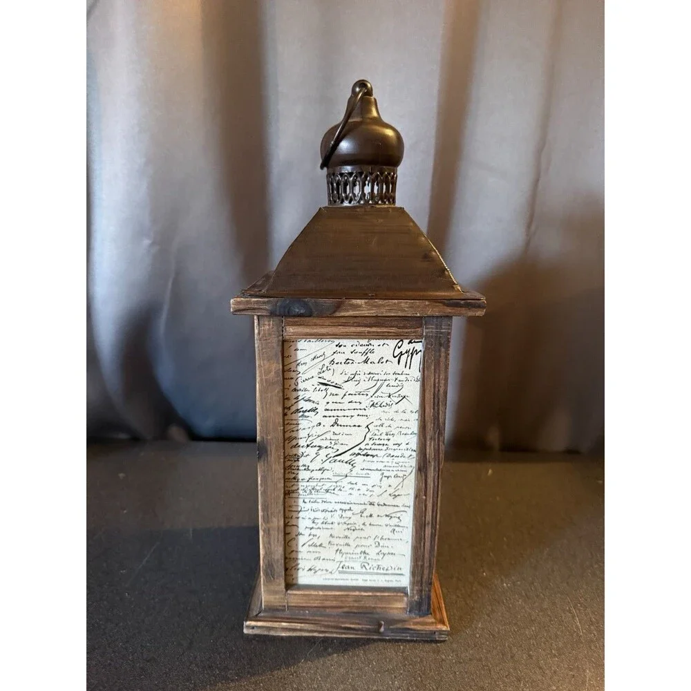 Vintage/French Rustic Style Lantern Box with Glass And latch